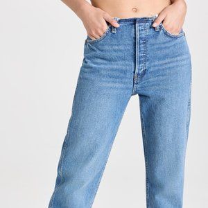 Re/Done Indigo raw waist Loose